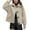 Beige, variant on Women Plus Size Fuzzy Fleece Jacket Fall Casual Comfy Coat Lapel Button Long Sleeve Outerwear with Pockets New Coffee L