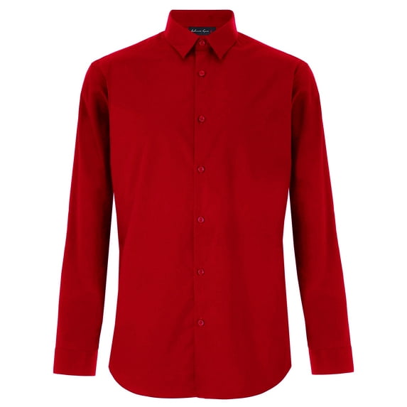 Boy's Slim Fit Long Sleeve Shirt JL64 Red 14