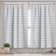 thumbnail image 2 of Ambesonne Grey and White Valance & Curtain, Geometrical Zigzag, 55"x30", Pale Grey White, 2 of 6