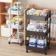 thumbnail image 2 of Mobile Storage Rack Trolley Kitchen Bathroom Bedroom Multi Storey Snacks Storage Rack with Wheels Organizer Home Accessories, 2 of 4