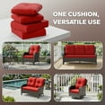 thumbnail image 5 of MeetLeisure 4 Inch Outdoor Cushions, Suitable for Patio Furniture, Water-Resistant & Fade-Resistant, 1 Set, Red, 5 of 9