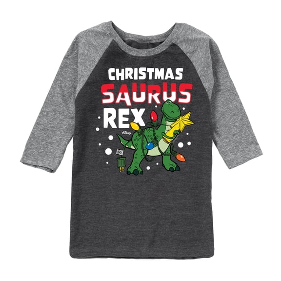 Toy Story - Christmas Saurus Rex - Toddler And Youth Raglan Graphic T-Shirt