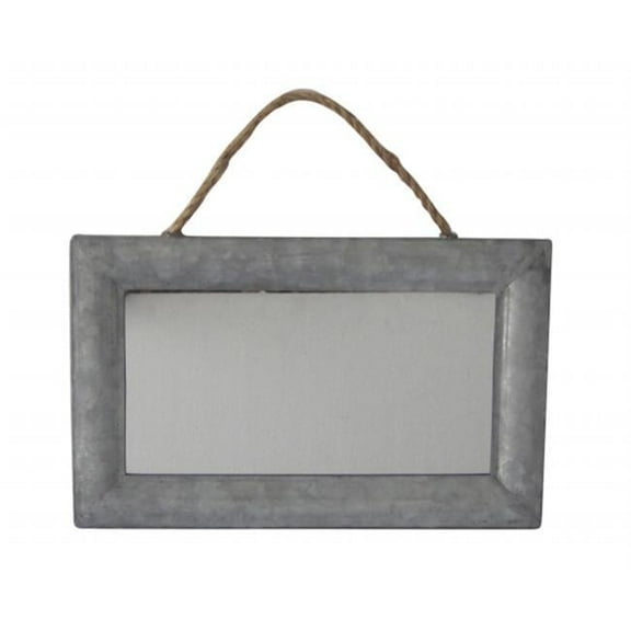 Cheungs Rattan FP-3598 Rectangular Mirror with Galvanized Metal Frame and Hanging Rope - Silver