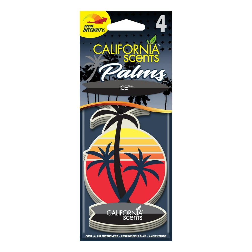 California Scents Palms Ice Paper Fragrance, 4 CT