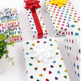 thumbnail image 2 of Envoltura de regalos, papel de regalo de Navidad, 12 piezas de 50 * 70 cm (amor * 3 + estrella de cinco puntas * 3 + punto * 3 + letra * 3), 2 of 5