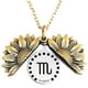 thumbnail image 1 of 12 Constelación del zodiaco Collar con medallón de girasol Letra inspiradora Collar con colgante de girasol Collar de cadena de clavícula Regalo de joyería para mujer Novia Wmkox8yii  fajkfhkj192, 1 of 1