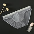 thumbnail image 4 of ruhuadgb Low Rise U Convex Men Briefs Sexy Transparent Net Yarn Panties Daily Wear, 4 of 7