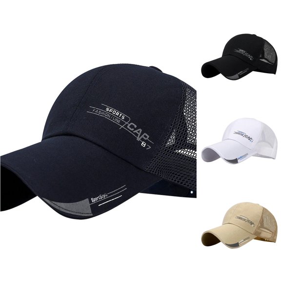 LiuXxxx Unisex Mesh Trucker Baseball Cap Outdoor Sport -hop Hat for Men Women Summer Breezy Adjustable Quick-Dry Dad Visor Navy