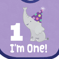 thumbnail image 4 of Inktastic Babys 1st Birthday Elephant Zoo Animal Boys or Girls Baby Bib, 4 of 4