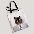 thumbnail image 2 of ABPHQTO Gato esponjoso divertido en un traje de negocios Bolsa de lona Reutilizable 36x41 cm, 2 of 2