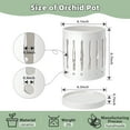 thumbnail image 3 of BUYMAX 6" Ceramic Orchid Pot with Slotted Drainage Holes and Tray,White, 3 of 7