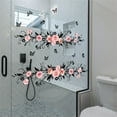 thumbnail image 4 of Flores con hojas verdes y adhesivo decorativo para pared Ideal para salón, dormitorio y hogar, 4 of 6