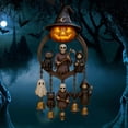 thumbnail image 7 of OIUR Halloween Gothic Wind Chime Spooky Bell Chime with Carved Pumpkin Lantern Ghost Grim Reaper Black Cat for Porch Lawn Window Decor, 7 of 7