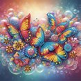 thumbnail image 1 of (HQ032) Serie Mariposa Diamante Parcial Pintura Resina Diamante Con Forma Especial 30*30cm, 1 of 9