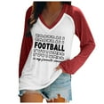 thumbnail image 1 of Chandails à Col Rond Légers Décontractés pour Femmes à Manches Longues, T-Shirt à Enfiler Imprimé Graphique de Football, Hauts Athlétiques pour Femmes, Coupe Ample, Chemises d'Été pour Femmes, Chemise d'Été pour Femmes, Chemise à Rayures pour Femmes, 1 of 4