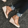 thumbnail image 4 of Women‘s Platform Sandals Wedge Ankle Strap Open Toe Sandals, 4 of 6