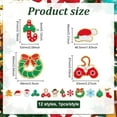thumbnail image 2 of 1 box 12pcs 12 style Christmas Theme Towel Embroidery Cloth Iron on/Sew on Patches Costume Accessories Appliques Mixed color 46.5~102x53~89x2.5~3mm 1pc/style, 2 of 5