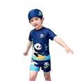 thumbnail image 3 of Swim Suits for Boys Trunks Cute Panda Surfing Design Two Piece Rash Guard Swimming Suit, 3 of 8