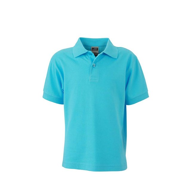 James and Nicholson - Polo clásico infantil para niños niñas (Azul Pacífico)