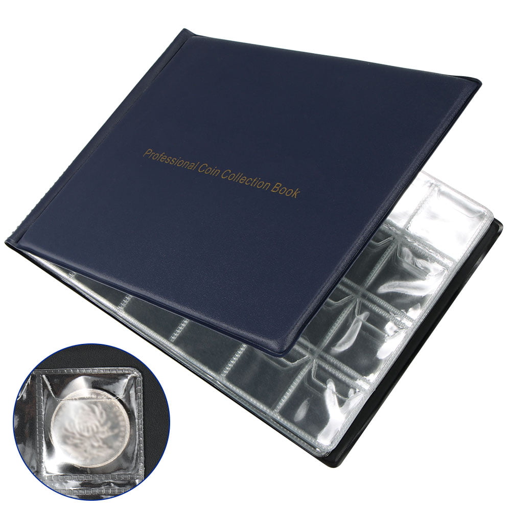 US 480 Pocket Coins Storage Book Coin Collection Album Folder Money Holder Black 