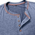 thumbnail image 5 of Men's Graphic Tee Hvyesh Mens Shirts Long Sleeve Casual Classic Henley T-Shirts Lightweight Button Muscle Fit Tee Shirts, 5 of 9