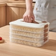 thumbnail image 4 of Justharion Wonton Box Non Stick Bottom Easy To Pick Up More Space Saving Stacked Without Falling Off ABS Buns, 4 of 6