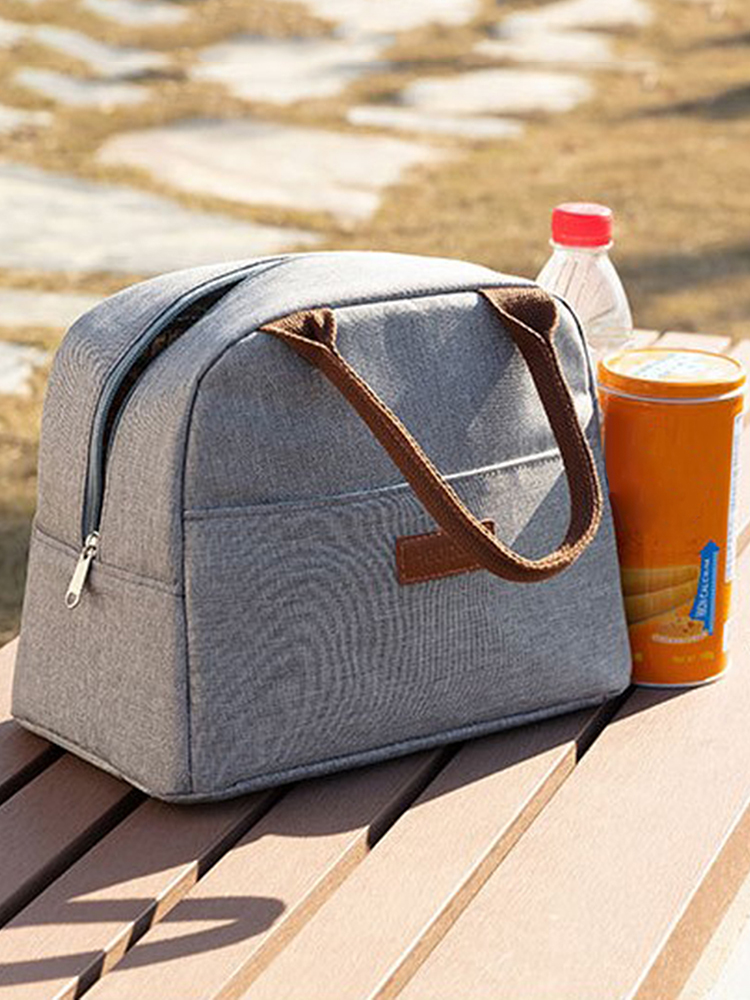 Stylish Insulated Lunch Bag With Wide-open Design, Removable