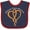 Navy and Red, variant on Inktastic Leukemia Awareness with Orange Ribbon Heart Boys or Girls Baby Bib