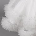 thumbnail image 5 of IBTOM CASTLE Toddler Baby Girls Shiny Sequin Heart Pageant Dress Sequins Heart Tulle Tutu Dress Flower Wedding Princess Birthday Party Prom Gown 12-18 Months White, 5 of 7