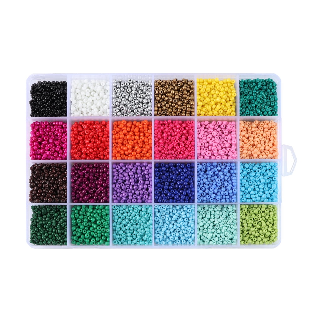 Gionlion 6000pcs Clay Beads Plus 4000pcs 4mm Glass Seed Beads for Jewelry  Making,24 Colors Clay Beads Seed Beads Friendship Preppy Bracelet Making  Kit