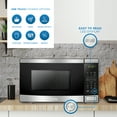 thumbnail image 3 of Danby 700W 0.7 Cubic Feet Convenient Stainless Steel Countertop Microwave, Black, 3 of 7