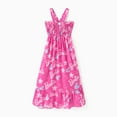 thumbnail image 4 of Barbie Womens Dresses Graphic Halter Ruched Waist Smocked Back Maxi Dress Family Matching Sizes S-XL, 4 of 12