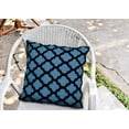 thumbnail image 2 of Vargottam Outdoor Decorative Throw Pillow CoversTowelEmbroideredPolyester Handmade Boho Cushion CoversFor Outdoor Patio -Damask Geometric Pattern - Medium Blue, 2 of 7