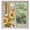 Light Brown, variant on Yellow Sunflowers Window Privacy Film, Vintage Country Flowers Butterfly Wood Board Static Cling UV Sun Blocking Heat Control Window Tint Day and Night, Non-Adhesive One Way Privacy Cover 23.6''x59''
