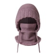 thumbnail image 2 of Women's Knit Balaclava, 3-in-1 Winter Scarf Hat with Fleece Lining, Windproof Cold Weather Face Mask for Skiing, Snowboarding, Hiking and Outdoor Activities, 2 of 3