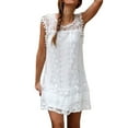 thumbnail image 2 of Dresses for Women 2024 Beach Lace Fashion Tassel Short Mini Casual Sleeveless Elegant Womens Dresses, 2 of 4