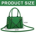 thumbnail image 2 of Women's shoulder bag retro classic purse PU leather clutch bag with zipper-green, 2 of 5