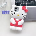thumbnail image 2 of Casos cómodos suaves lindos del silicón 3D de Hello Kitty del precio de fábrica para Iphone 1413 11 12 Pro Max X, 2 of 3