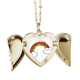 thumbnail image 1 of Arco Iris tiempo viento ilustración patron Collar colgante en forma de melocotón con alas Unbranded M, 1 of 3