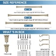 thumbnail image 5 of Urbanest Adjustable Single Curtain Rod Set Chilton Finials – 1 - Inch Diameter, With Cottage Rod, 48–84 Inches, 5 of 6