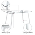 thumbnail image 5 of Dining Tables Glass Dining Table Modern Minimalist Rectangular for 4-6 with 0.31" Tempered Glass Tabletop and plating Metal Legs, Writing Table Desk, for Kitchen Dining Living Room, 51" W x 31"D x 3, 5 of 14