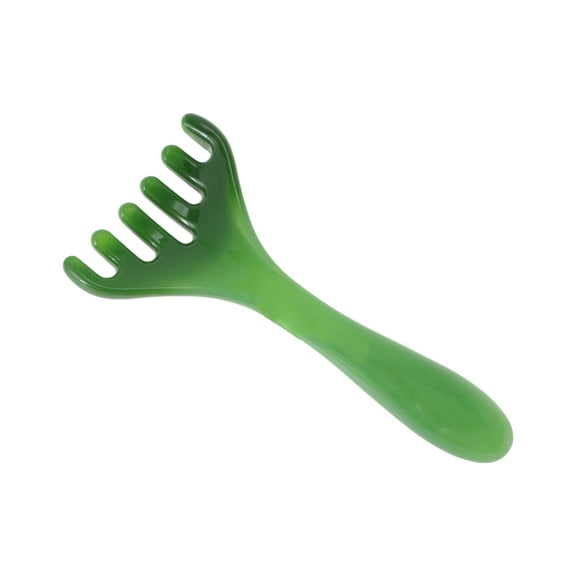 Unique Bargains 1 Pc Antler-shaped Head Massage Comb for Travel Green Resin