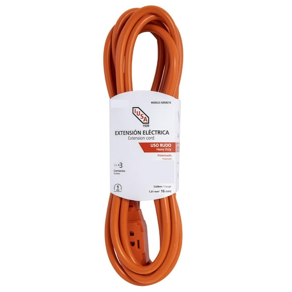 Extensión de Uso Rudo IUSA Naranja 25m Clavija Recta