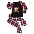 thumbnail image 3 of Odeerbi Christmas Pajamas for Family Holiday Plaid Long Sleeve Family Christmas Pajamas Matching Sets Kids Print Parent-child Suit Two-Piece Sleepwear Xmas Family Matching PJs Set Black, 3 of 5