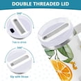 thumbnail image 3 of Yayeee 40oz Stainless Steel Tumbler with Straw and Handle Double-Wall Insulated Travel Water Bottle, Orange Bees, 3 of 8