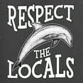 thumbnail image 6 of Wild Bobby Respect The Locals Save Our Oceans Dolphin Animal Lover Unisex Crewneck Graphic Sweatshirt, Charcoal, XX-Large, 6 of 6