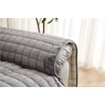 thumbnail image 3 of Nvzi Funda de sofá de felpa, funda de cojín para sillón reclinable, funda de sofá de fácil ajuste, lavable, protector de sofá para muebles (gris A, 65,74 x 74,8 pulgadas), 3 of 3