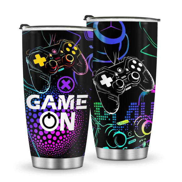 Vaso para beber Jekeno Gamer, 591 ml, acero inoxidable