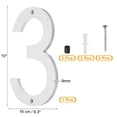 thumbnail image 2 of Uxcell House Number, House Address Numbers Sign Large Floating, Number 3, 2 of 6