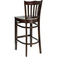 thumbnail image 5 of BizChair 2 Pk. Vertical Slat Back Walnut Wood Restaurant Barstool, 5 of 8